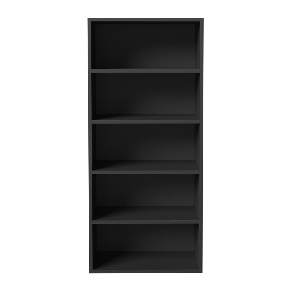 Oikiture Wardrobe Shelf Unit 5 Shelves Black