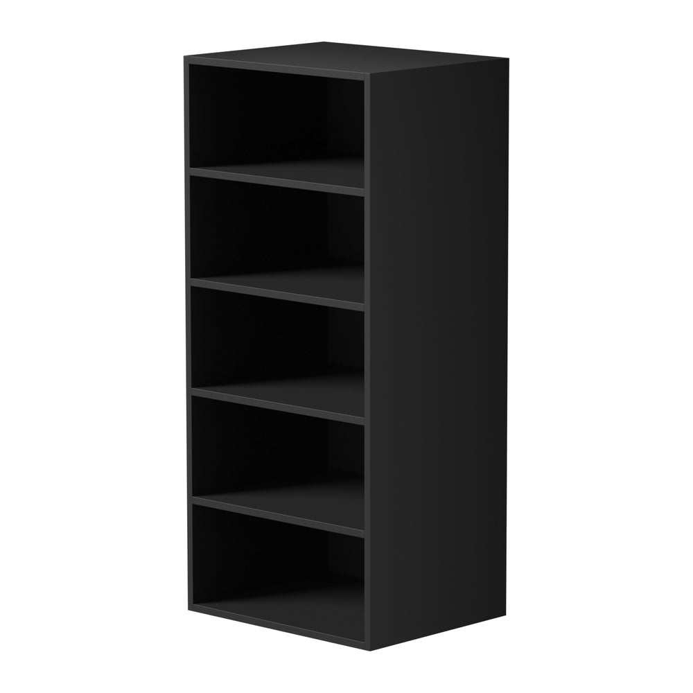 Oikiture Wardrobe Shelf Unit 5 Shelves Black