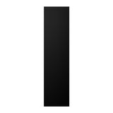 Oikiture Open Wardrobe Shelf Unit 2 Shelves Hanging Rail Black - Front View