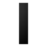 Oikiture Open Wardrobe Shelf Unit 3 Shelves Hanging Rail Black - Close-Up Angle