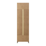 Oikiture Open Wardrobe 3 Drawers Hanging Rail Natural