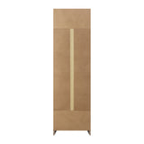 Oikiture Open Wardrobe 3 Drawers Hanging Rail Natural - Extra Image