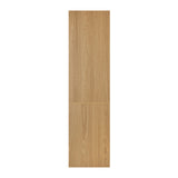 Oikiture Wardrobe 3 Drawers Hanging Rail Natural - Front View