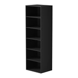 Oikiture Wardrobe Shelf Unit 6 Shelves Black - Extra Image