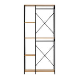 Oikiture Large Open Wardrobe Hanging Rail 5 shelves