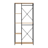 Oikiture Large Open Wardrobe Hanging Rail 5 shelves - 45-Degree Angle