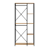 Oikiture Large Open Wardrobe Hanging Rail 5 shelves