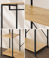 Oikiture Large Open Wardrobe Hanging Rail 5 shelves - Extra Image