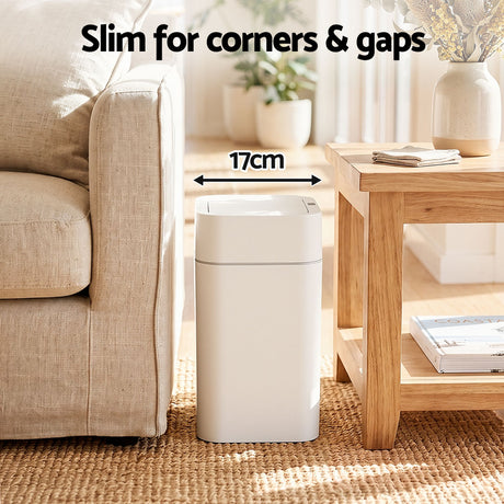 Artiss Rubbish Bin 12L 2-Pack Sensor Kitchen Automatic Motion Touchless White, image 5