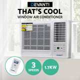 Devanti Window Air Conditioner 1.7kW - Side View