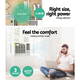 Devanti Window Air Conditioner 2.7kW - Top-Down View