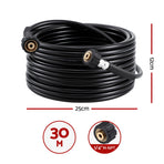 Giantz Pressure Washer Hose 30M 5800PSI Power Replacement Extension 1/4'' Quick Connect