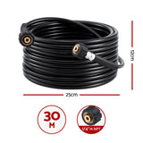 Giantz Pressure Washer Hose 30M 5800PSI Power Replacement Extension 1/4'' Quick Connect - Front View