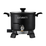 Devanti 5L Candle Wax Melter with Quick Pour Spout and Safety Features - 1200W Electric Melting Pot for Soy and Soap Making - Side View