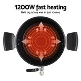 Devanti 5L Candle Wax Melter with Quick Pour Spout and Safety Features - 1200W Electric Melting Pot for Soy and Soap Making - 45-Degree Angle