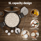 Devanti 5L Candle Wax Melter with Quick Pour Spout and Safety Features - 1200W Electric Melting Pot for Soy and Soap Making - Close-Up Angle