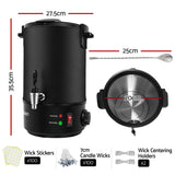 Devanti 6L Wax Melter Candle Making 1520W Melting Pot Furnace Quick Pour Spout Soy Soap - Front View