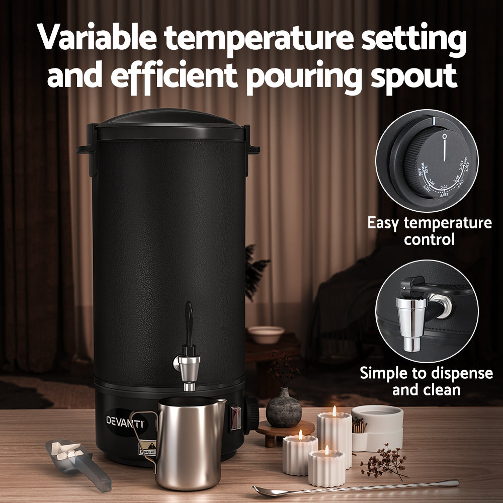 Devanti 10L Electric Wax Melter with Pour Spout - 1520W Candle and Soap Making Furnace