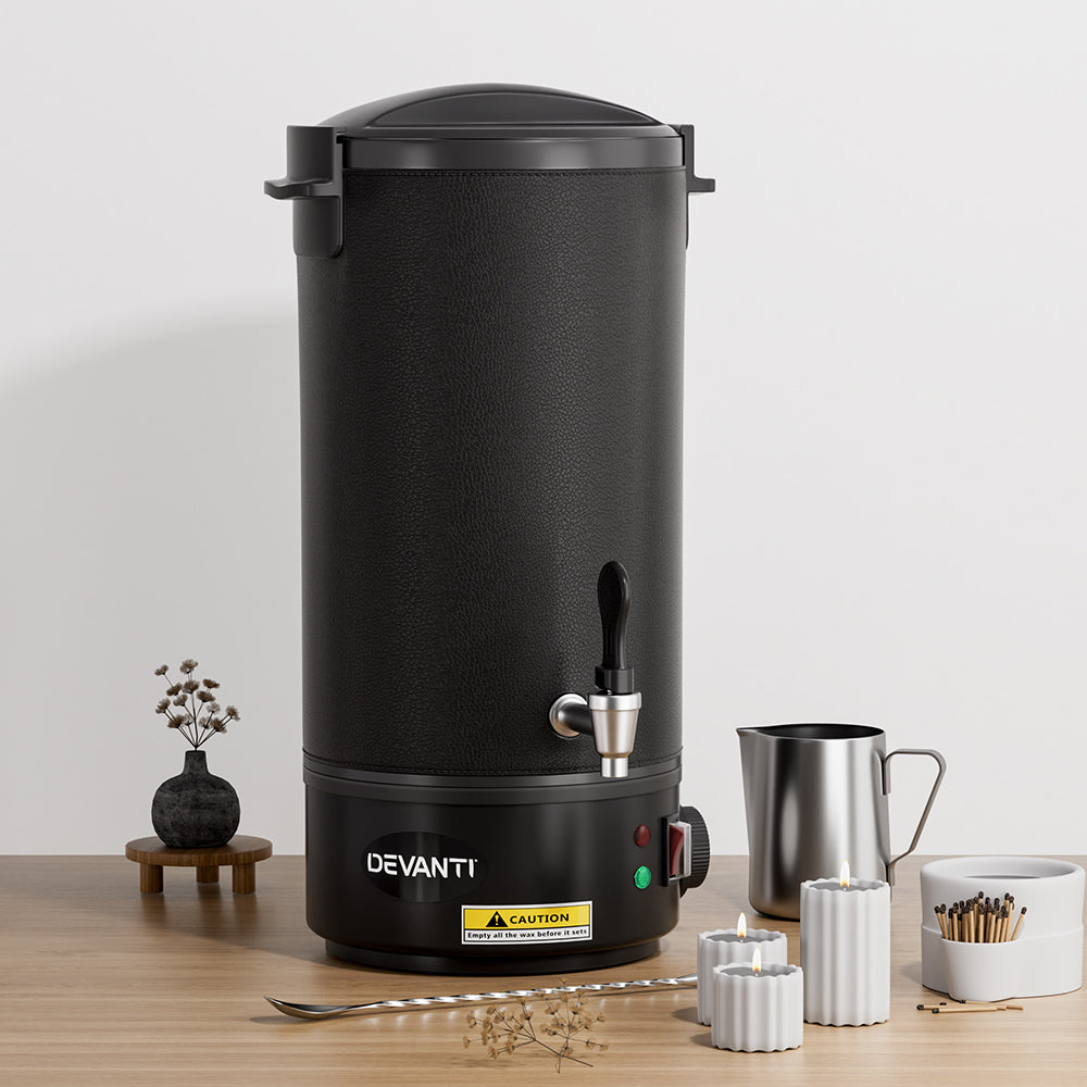Devanti 10L Electric Wax Melter with Pour Spout - 1520W Candle and Soap Making Furnace