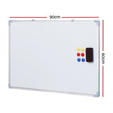 Magnetic Whiteboard 60x90cm Erase Board Marker Eraser Tray Home Office School - Front View
