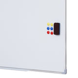 Magnetic Whiteboard 90x120cm Erase Board Marker Eraser Tray Home Office School - Top-Down View
