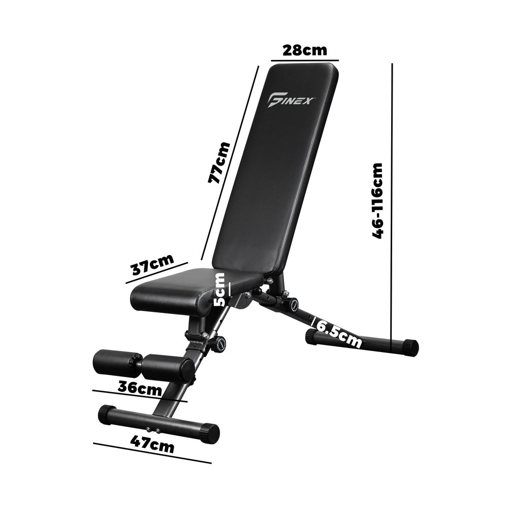 Finex FID Bench Dumbbell Weight Bench Flat Incline Decline