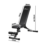 Finex FID Bench Dumbbell Weight Bench Flat Incline Decline - Top-Down View