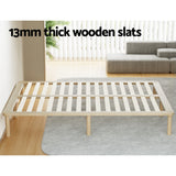 Artiss Bed Frame Double Size Wooden Base Mattress Platform Timber Pine AMBA - 45-Degree Angle