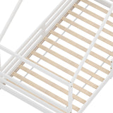 Artiss Bed Frame Wooden Kids Single House Frame White AMOS - Top-Down View