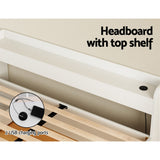 Artiss Bed Frame Double Size Mattress Base wtih Charging Ports 2 Storage Drawers - 45-Degree Angle