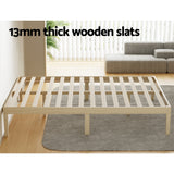 Artiss Bed Frame Double Size Wooden Base Mattress Platform Timber Pine BRUNO - 45-Degree Angle