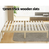 Artiss Bed Frame King Size Wooden Base Mattress Platform Timber Pine BRUNO - 45-Degree Angle