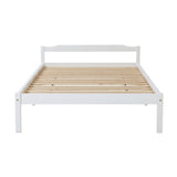 Artiss Bed Frame Double Size Wooden White LEXI - Side View