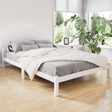 Artiss Bed Frame Double Size Wooden White LEXI - Low Angle