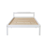 Artiss Bed Frame King Single Size Wooden White LEXI - Side View