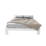 Artiss Bed Frame Double Size Wooden White JADE - Front View