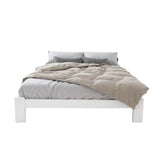 Artiss Bed Frame Queen Size Wooden White JADE - Side View