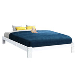 Artiss Bed Frame Queen Size Wooden White JADE - Close-Up Angle