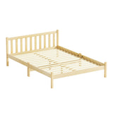 Artiss Bed Frame Double Size Wooden Oak SOFIE - Front View