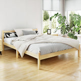 Artiss Bed Frame Double Size Wooden Oak SOFIE - Low Angle