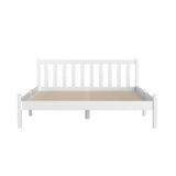 Artiss Bed Frame Double Size Wooden White SOFIE - Top-Down View