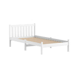 Artiss Bed Frame King Single Size Wooden White SOFIE - Front View