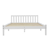 Artiss Bed Frame Queen Size Wooden White SOFIE - Side View