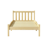 Artiss Bed Frame Single Size Wooden Oak SOFIE - Top-Down View