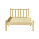 Artiss Bed Frame Single Size Wooden Oak SOFIE - Side View