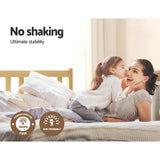 Artiss Bed Frame Single Size Wooden Oak SOFIE - Rear View