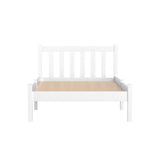Artiss Bed Frame Single Size Wooden White SOFIE - Top-Down View
