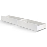 Artiss 2x Bed Frame Storage Drawers Trundle White - Low Angle