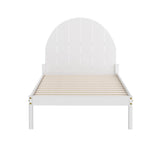Artiss Bed Frame Single Size Wooden White DALY - Side View