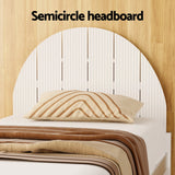Artiss Bed Frame Single Size Wooden White DALY - Top-Down View